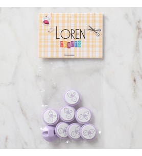 Crafts 8 Li Lila Bebek Düğme - 374