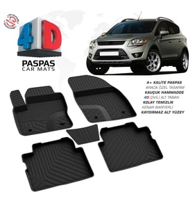 Ford Kuga 1 4D Araca Özel Havuzlu Kauçuk Paspas 2008-2013