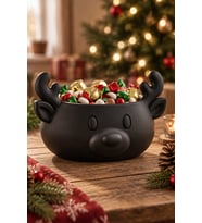 Sonbahar ve Noel Temalı Ren Geyiği Bowl - Sunum Kabı
