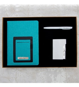 Kişiye Özel Kanguru Defter Kartvizitlik ve Roller Kalem Set - Özel Kutu