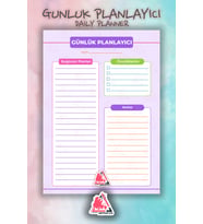 Günlük Planlayıcı Notlar  Daily Planner Note, Haftalık Ajanda, Aylık Defter  A5 50Syf 15*21cm