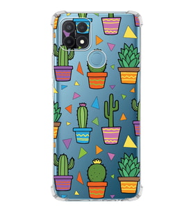 PrintiFy Oppo A15S Uyumlu Water Color 4 Baskılı Şeffaf Köşe Korumalı Antişok Kılıf