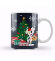Danger Mouse And Penfold Around The Christmas Tree Kupa Bardak Porselen