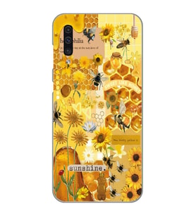Samsung Galaxy A50 - A30S Uyumlu Sunshine Arı Kolaj Tasarımlı Şeffaf Telefon Kılıfı