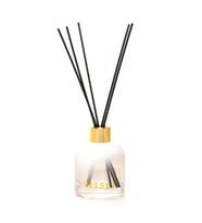 130 ml Degrade Beyaz Cam Şişe Bambu Çubuklu Black Orchid Oda Kokusu (Beyaz - Açık Gri)