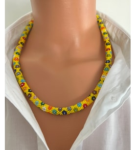 Chibeads Sarı Papatya Kadın Kolye ve Bileklik Set