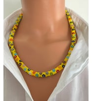 Chibeads Sarı Papatya Kadın Kolye ve Bileklik Set