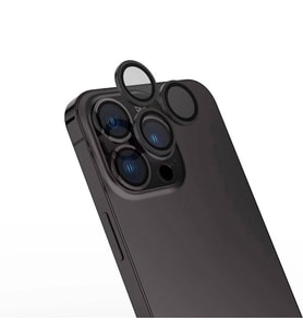 Apple iPhone 16 Pro Uyumlu Zore Safir CL-15 Parmak İzi Bırakmayan Anti-Reflective Kamera Lens Koruyucu (Gri)