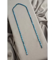 Hematit Doğal Taş Parlak Mavi Dikdörtgen Kesim 2x8mm Dizi [AA]