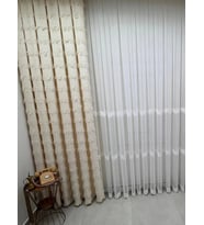 NİVEMESHOME ARVEN EKRU 1/3 PİLELİ FON PERDE APM