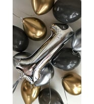 Beysüs 1 Yaş Balon Seti Gold Gümüş Siyah