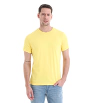 Hatemoğlu Sarı Regular Fit Baskılı %100 Pamuklu Bisiklet Yaka Tişört (Sarı Altın)
