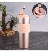Tohana 75223 French Press Termos Rose Gold Paslanmaz Çelik Termos Mug 450 Ml (Rose - Gold)