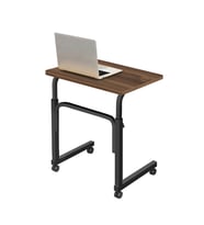 Yükseklik Ayarlı Laptop Sehpası - Ceviz (Tekerli) 60x40