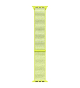 Microsonic Apple Watch Series 7 41mm Hasırlı Kordon Woven Sport Loop Sarı