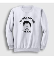 Presmono Unisex Beyaz Regret Ron Swanson Parks And Recreation Sweatshirt 492842tt (Beyaz)
