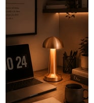 Modern Bronz Mantar Masa Lambası LED Dokunmatik Dekoratif Aydınlatma