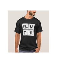 Flüt Yan Flüt Siyah Kadın Erkek T-shirt