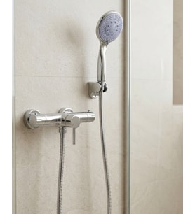 Northcity Mavi 4 Fonksiyonlu El Duşu Başlığı Seti: Spiral Hortum ve Duş Askısı ile Konforlu Banyo Deneyimi