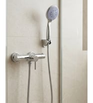 Northcity Mavi 4 Fonksiyonlu El Duşu Başlığı Seti: Spiral Hortum ve Duş Askısı ile Konforlu Banyo Deneyimi