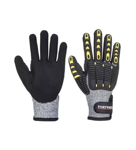 PORTWEST A722 Darbe/Kesilme Dirençli Gri/Siyah Eldiven No11(3 ad) (Çok Renkli)