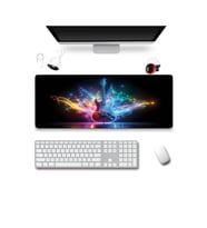 SonicTouch Klavye Mousepad 32x70cm Dikişsiz Pürüzsüz Sıvı Geçirmez Kaymaz Taban Neon Solo