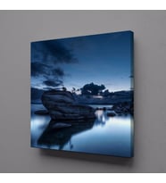 DENİZ KAYALAR KANVAS TABLO 100x100cm (Karışık)