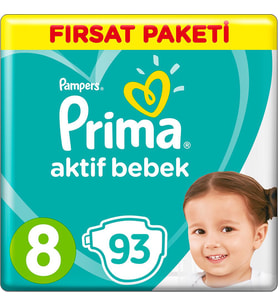 Prima Bebek Bezi Aktif Bebek 8 Beden 17+ Kg 3*31 93 Adet