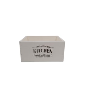 Granmas Kitchen Ahşap Organizer Kasa 25cm x 19cm Genişlik, 12cm Yükseklik 