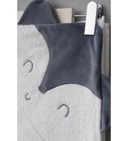Bebitof %100 Pamuk Tilki Desenli Bebek Bornoz Seti BBTF.BYZ.30045 (Ekru)