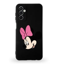 Samsung Galaxy M23 Uyumlu Lansman Kılıf Altı Kapalı İçi Kadife  Minnie Mouse-B Tasarımlı  Kapak (Şeffaf)