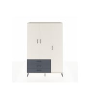 Hyperion Dolap 6 Raflı 3 Çekmeceli Tek Askılı 132x44x195 Aytaşı-Aytaşı/Antrasit
