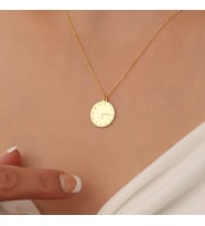 Kişiye Özel 925 Ayar Gümüş Minimal Saat Model Kolye (Gold)