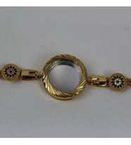 Cam Kapaklı Çeyreklik Takılabilir Gold Bileklik (Sarı Altın)