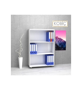 Dosya Dolabı Açık Raflı 80x35x115 Cm (BEYAZ)
