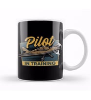 Funny Pilot In Training Please Wait Airplane Pilot Kupa Bardak Porselen