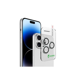 GREENMNKY Buddıes Iphone 14 Pro / 14 Pro Max Uyumlu Kamera Lens Koruyucu (Silver)