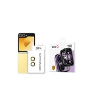 Samsung Galaxy Z Flip 6 Uyumlu Zore CL-11 Safir Parmak İzi Bırakmayan Anti-Reflective Kamera Lens Koruyucu (Sarı)