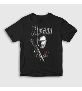 Presmono Unisex Çocuk Siyah Negan Smith The Walking Dead T-Shirt 390402tt