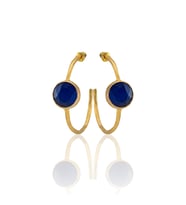 Kadir Jewellery 22 Ayar Altın Kaplama Kadın Taşlı Küpe -El İşçiliği Ve Hipoalerjenik Küpe