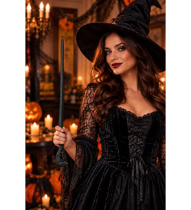Halloween Yılan Başlı Cadı Asası Mat Siyah 44 Cm Cadılar Bayramı Cadı ve Büyücü Kostüm Aksesuarı