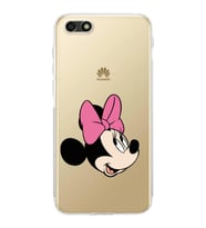 Huawei Y5 2018  Kamera korumalı Kapak Minnie Mouse Tasarımlı  Şeffaf Kılıf