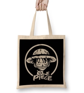 One Piece Luffy 08 Bez Çanta Uzun Saplı