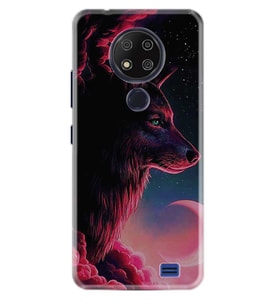 Reeder P13 Blue Max 2020 Kılıf Desenli Silikon Wolf and Moon