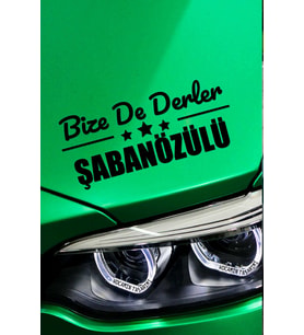 Çankırı Şabanözü Siyah Araç Sticker  Çankırı Bize De Derler  Şabanözülü 40x15 cm Oto Sticker
