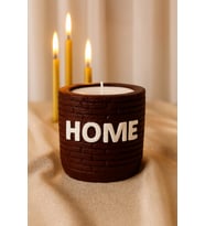 KOKULU DEKORATİF MUM HOME (Kahverengi)