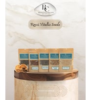 Vitalis Seeds 5’li Doğal Organik Tanecikleri Seti  Chia, Keten, Kinoa, Bamya, Deve Dikeni  Sağlıklı Beslenme & Hediye Paketi