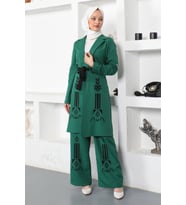 Nakış Detaylı Takım Zümrüt 19002