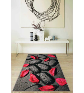 Kırmızı 3D Üç Boyutlu Kaymaz Tabanlı Dekoratif Halı MX08 - 100 x 160 cm