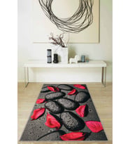 Kırmızı 3D Üç Boyutlu Kaymaz Tabanlı Dekoratif Halı MX08 - 100 x 160 cm